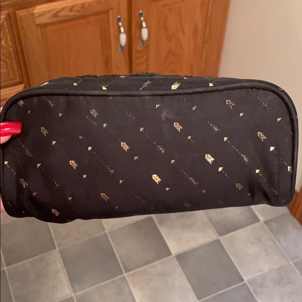 blank and gold makeup bag
